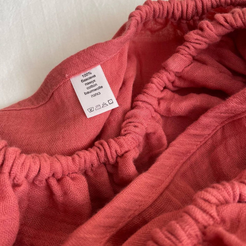 Постільна білизна Msonya Простирадло муслін теракот