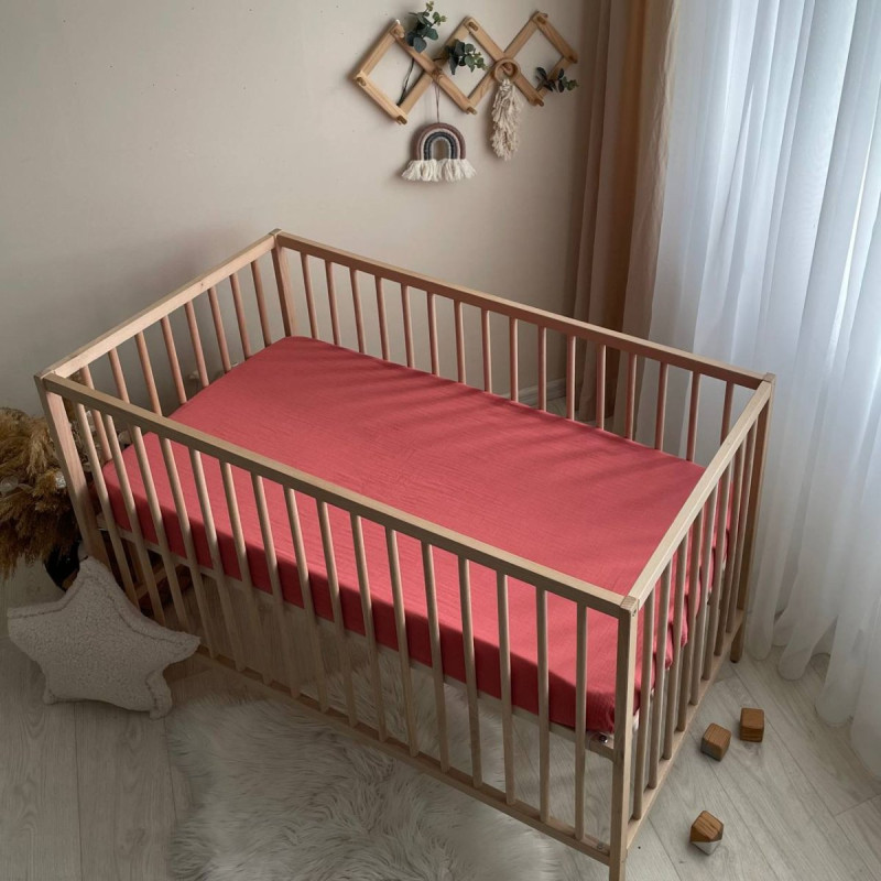 Постільна білизна Msonya Простирадло муслін теракот