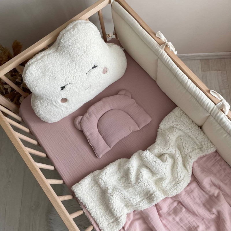 Постільна білизна Msonya Простирадло однотонне пудра