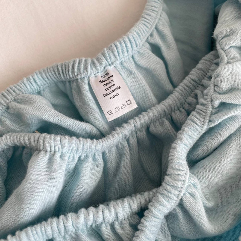 Постільна білизна Msonya Простирадло однотонне блакитний 5182324