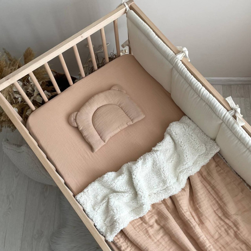 Постільна білизна Msonya Простирадло муслін бежеве