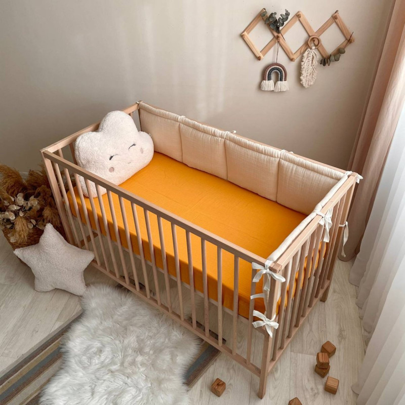 Постільна білизна Msonya Простирадло муслін гірчиця