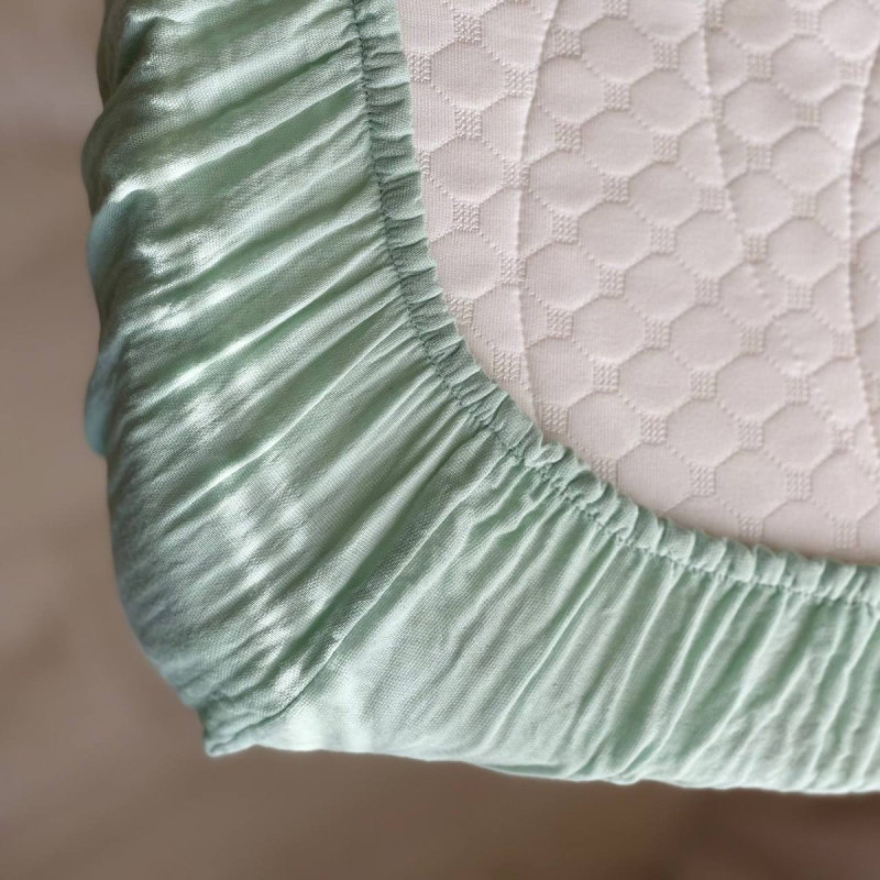 Постільна білизна Msonya Простирадло муслін ментол