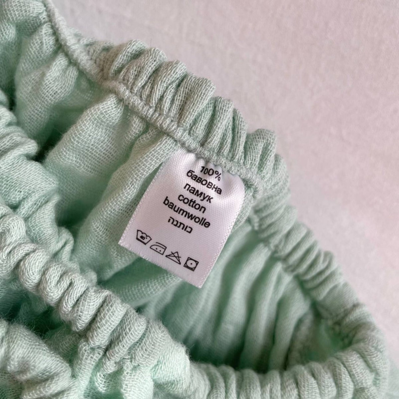 Постільна білизна Msonya Простирадло муслін ментол