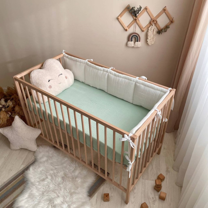 Постільна білизна Msonya Простирадло муслін ментол