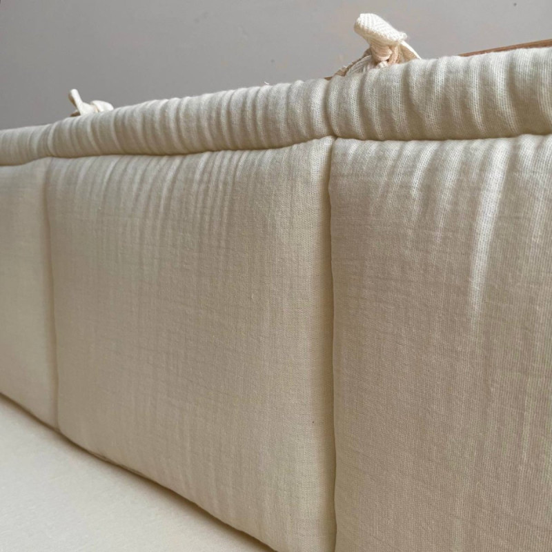 Постільна білизна Msonya Бортики муслін ВВ №10 на 2 сторони крем