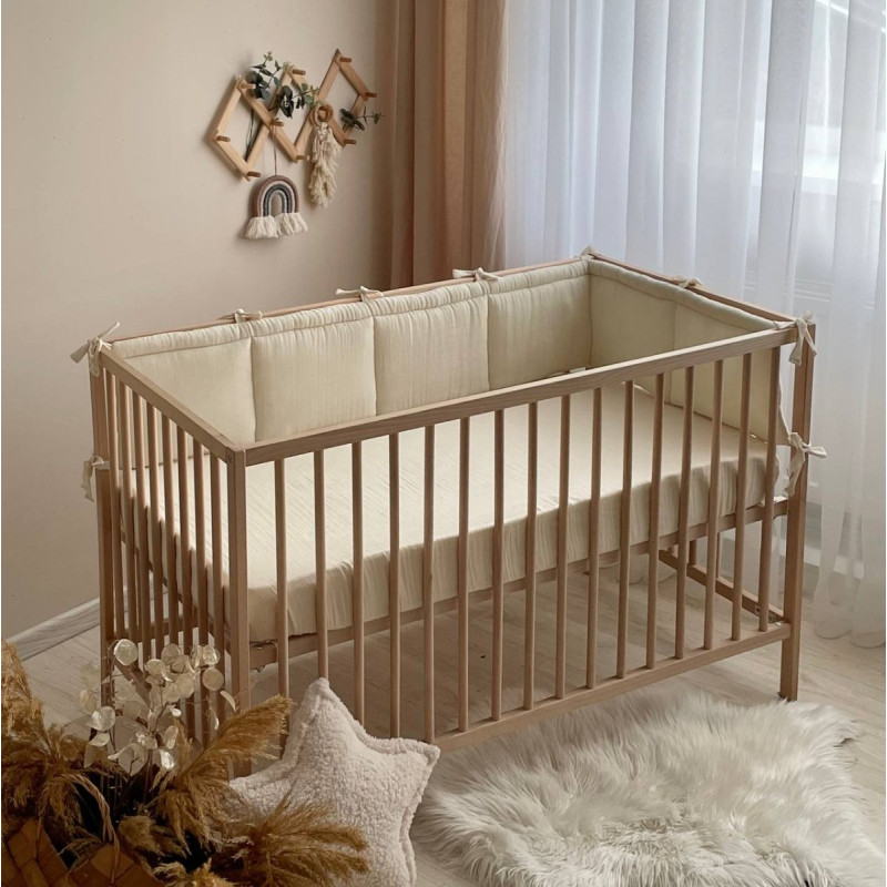 Постільна білизна Msonya Бортики муслін ВВ №10 на 2 сторони крем