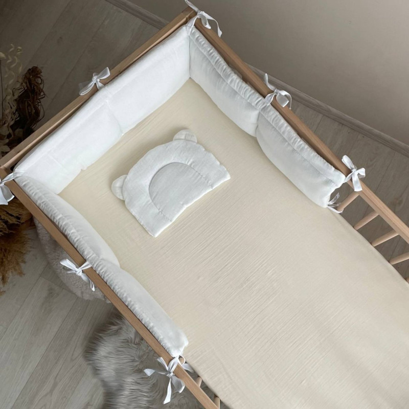 Постільна білизна Msonya Комплект На 2 сторони ліжка унісекс однотонний молочний Стандарт 60х120