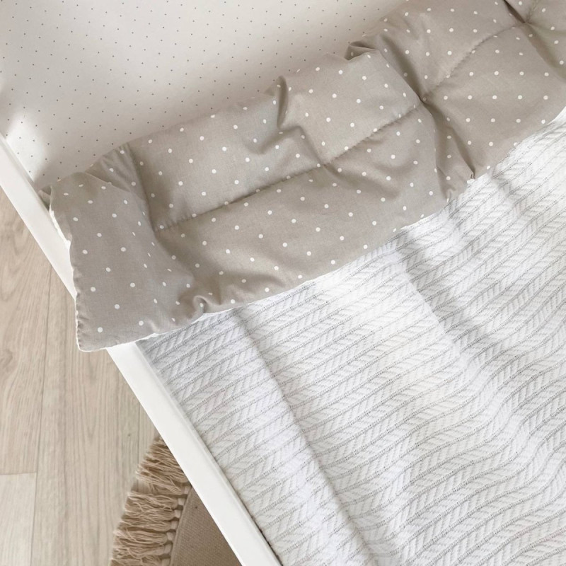 Плед Msonya утеплений поплін Горох на сірому