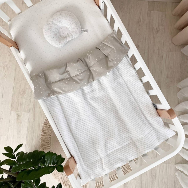 Плед Msonya утеплений поплін Горох на сірому