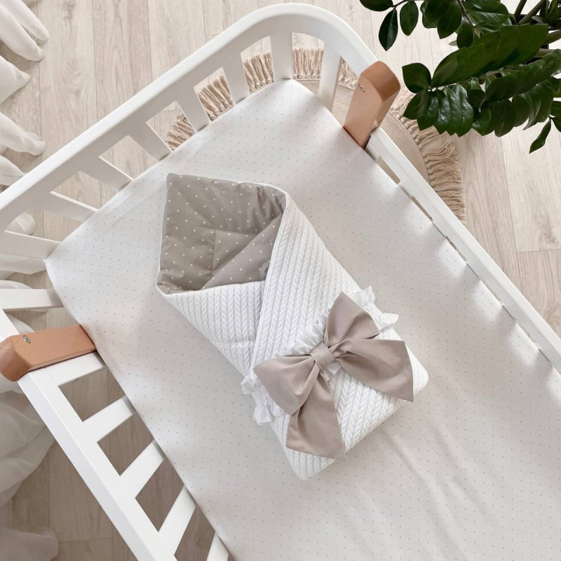 Плед Msonya утеплений поплін Горох на сірому