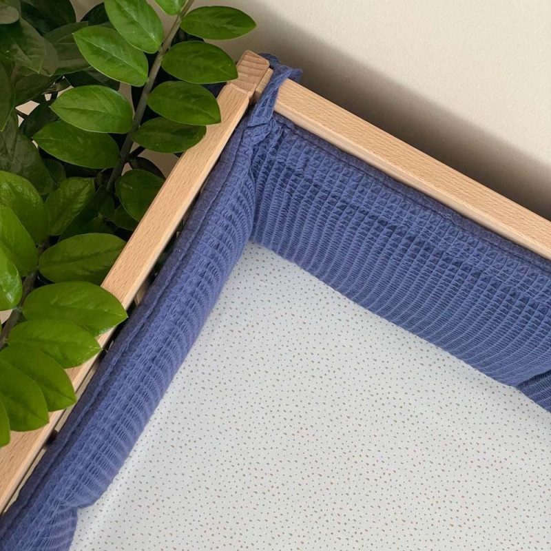 Бортик Msonya Stars поплін вафля / синій