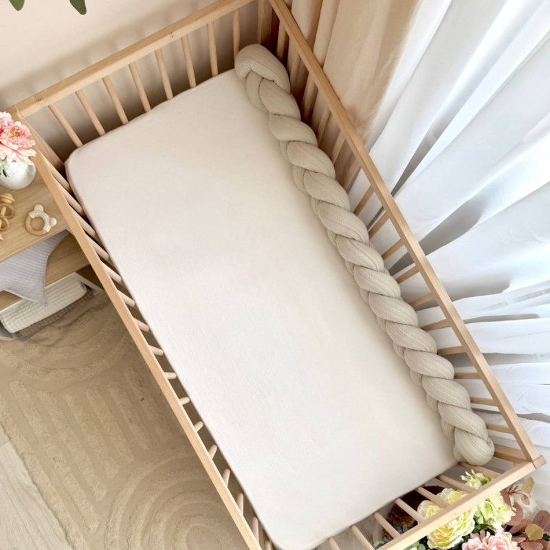 Постільна білизна Msonya Бортик у ліжко Бортик-коса унісекс Латте Стандарт/Овал