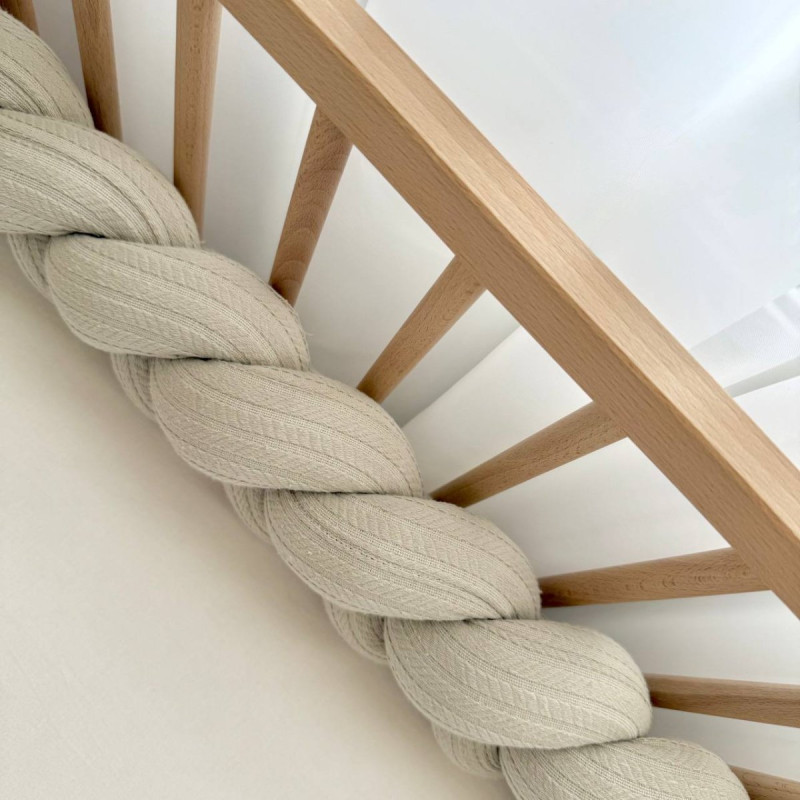 Постільна білизна Msonya Бортик у ліжко Бортик-коса унісекс Латте Стандарт/Овал