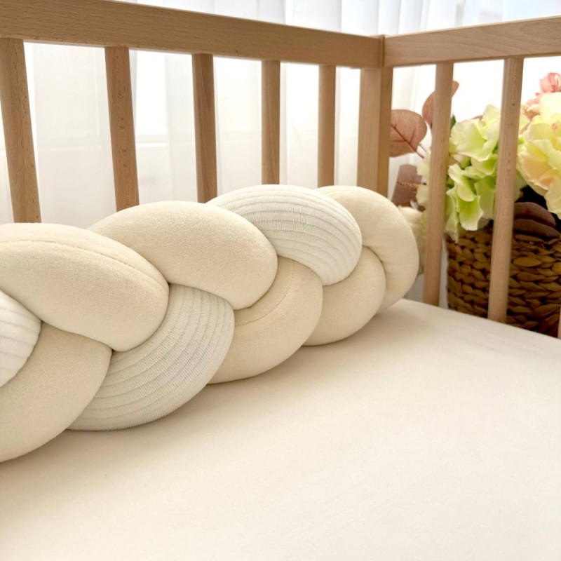 Постільна білизна Msonya Бортик у ліжко Бортик-коса унісекс Молочний Стандарт/Овал 6216835