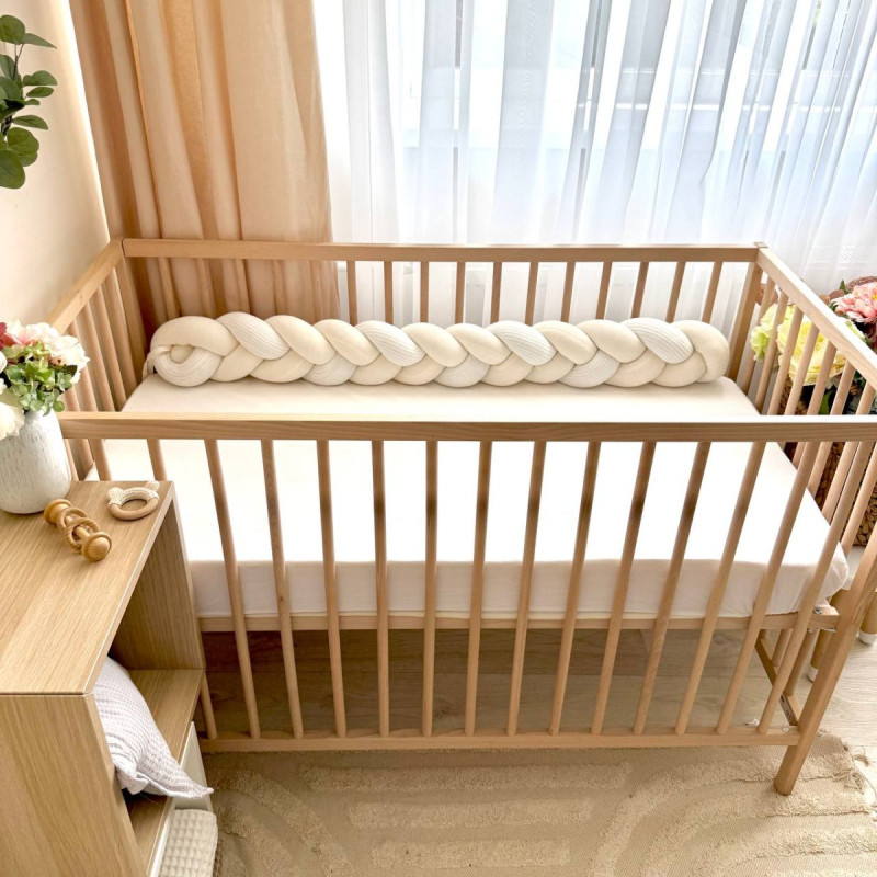 Постільна білизна Msonya Бортик у ліжко Бортик-коса унісекс Молочний Стандарт/Овал 6216835