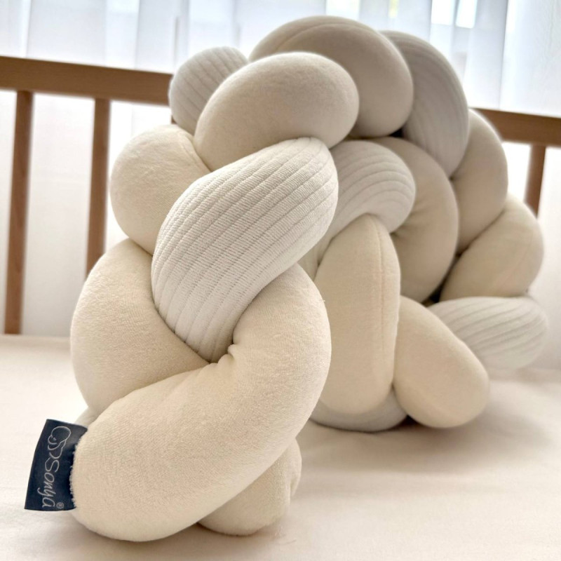 Постільна білизна Msonya Бортик у ліжко Бортик-коса унісекс Молочний Стандарт/Овал 6216835