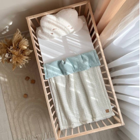 Плед Msonya муслін/вафля Горох м'ята