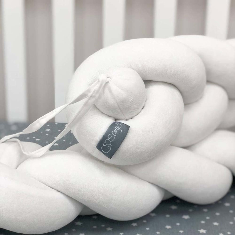 Бортик Msonya Коса 120 см білий