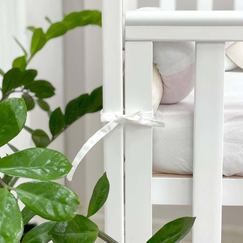 Бортик Msonya Коса 120 см білий/молочний/рожевий