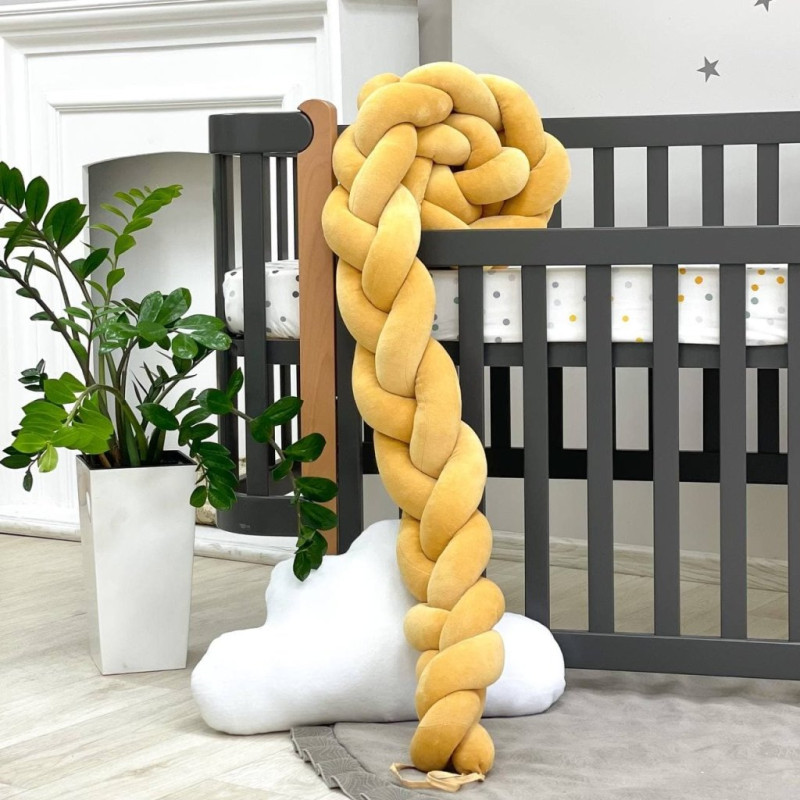 Бортик Msonya Коса 360 см темна гірчиця