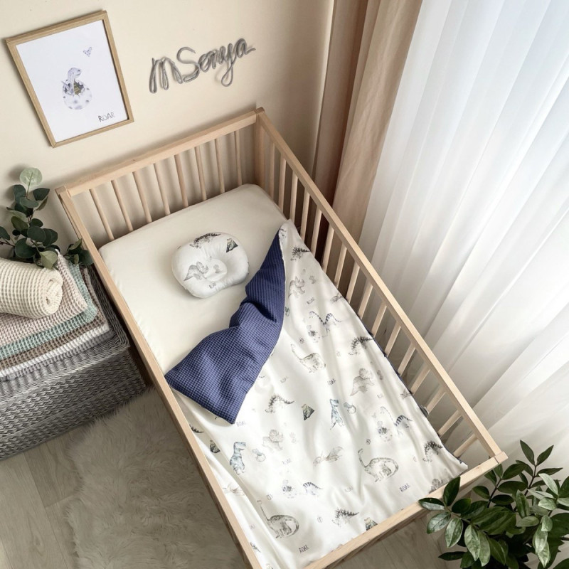 Плед Msonya конверт з ковдрою Діно синій