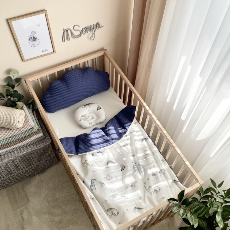 Плед Msonya конверт з ковдрою Діно синій