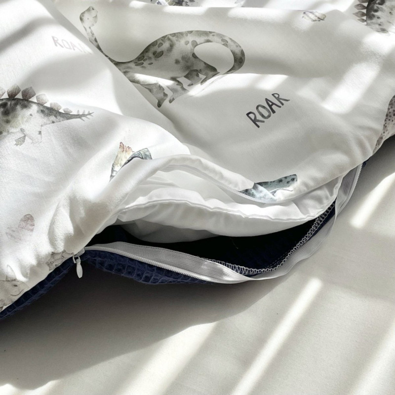 Плед Msonya конверт з ковдрою Діно синій