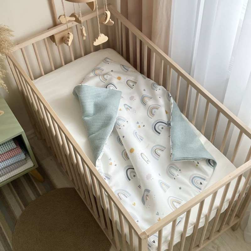 Конверт Msonya Плед-з ковдрою Маленька Соня 80х100 см Райдуги м'ята