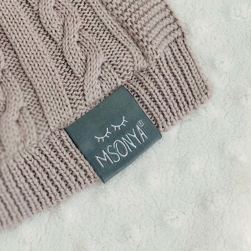 Плед Msonya Бавовняний на підкладці Wellsoft Коса 80х100 см мокко