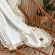 Плед Msonya муслін жатка Білий з мереживом Павутинка