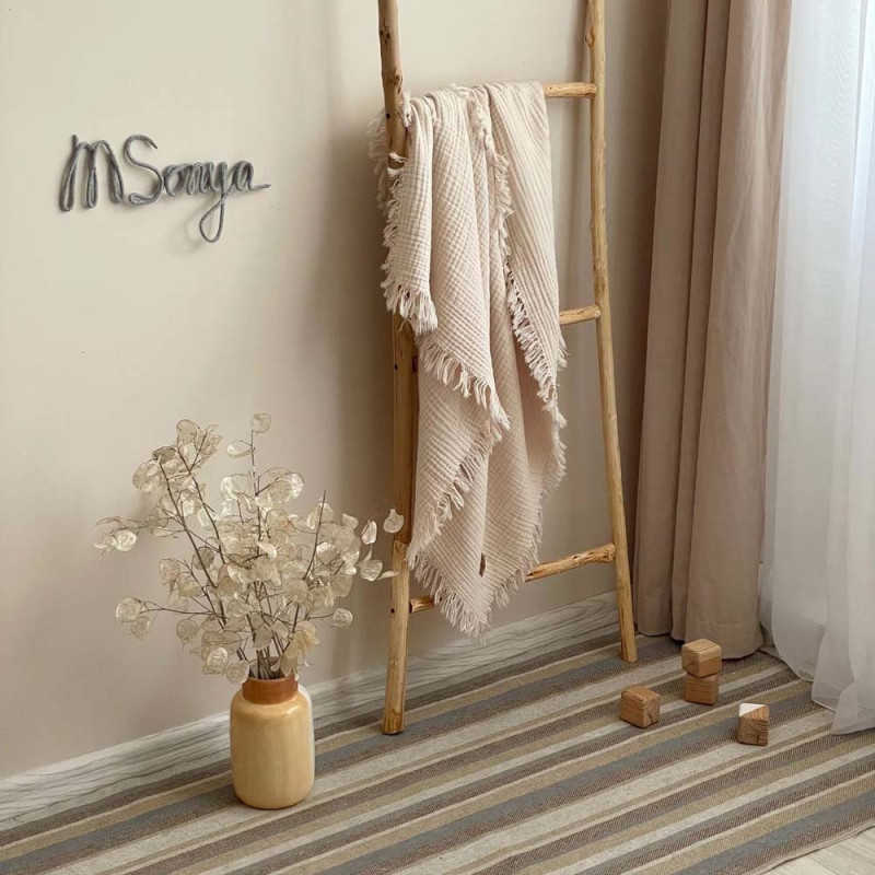 Плед Msonya муслін жатка 90х105 см бежевий