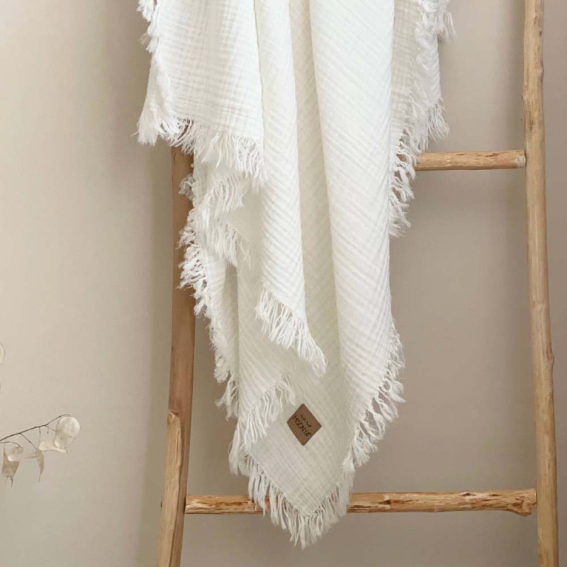 Плед Msonya муслін жатка 90х105 см молочний