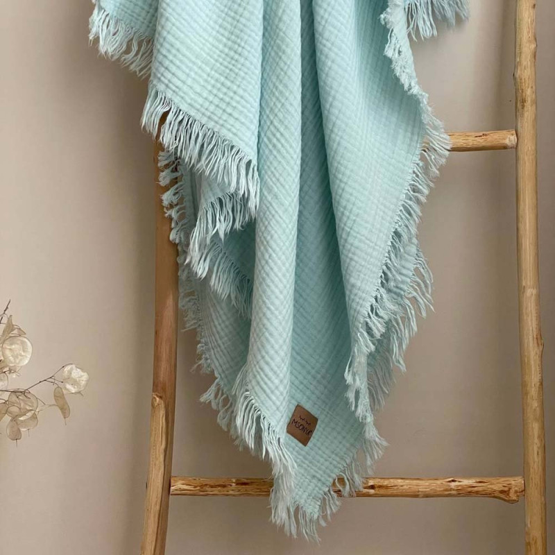 Плед Msonya муслін жатка 90х105 см м'ята