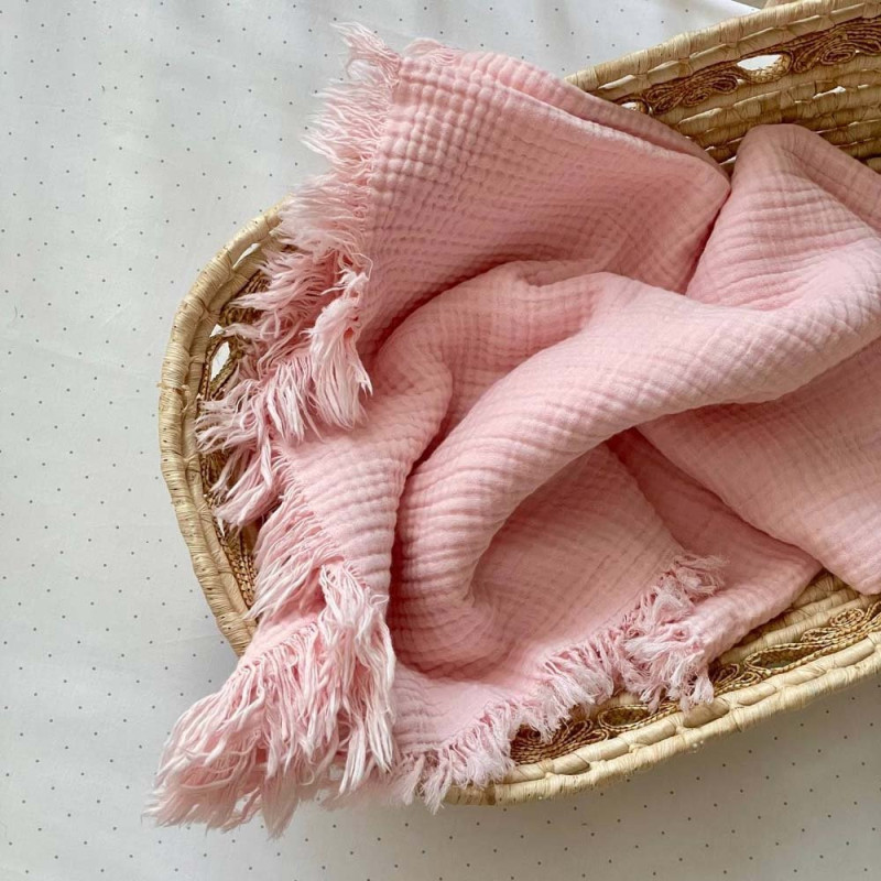 Плед Msonya муслін жатка 90х105 см пудра