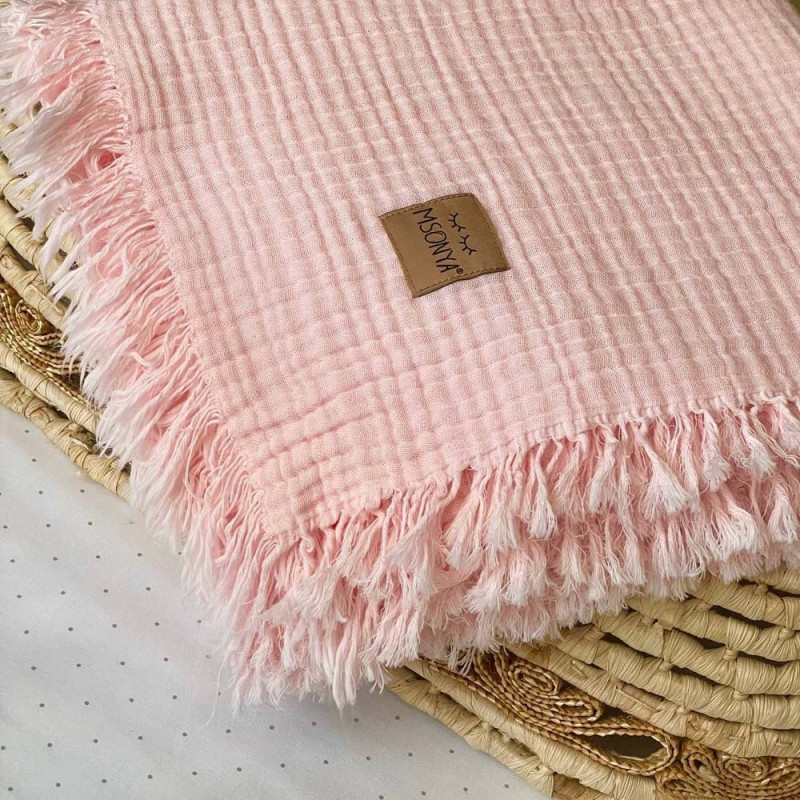 Плед Msonya муслін жатка 90х105 см пудра