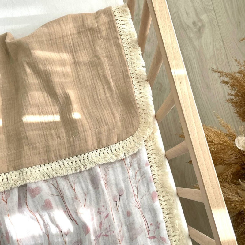 Плед Msonya З бахромою бежевий 80х100 +/2см весна, літо 878334