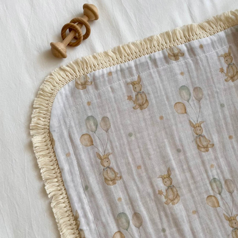 Плед Msonya З бахромою бежевий 80х100 +/2см весна, літо 878358