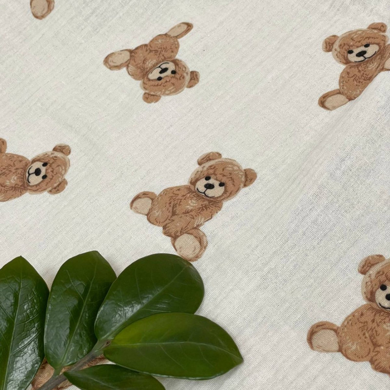 Плед Msonya муслін жатка двошаровий з бахромою Teddy на молочному