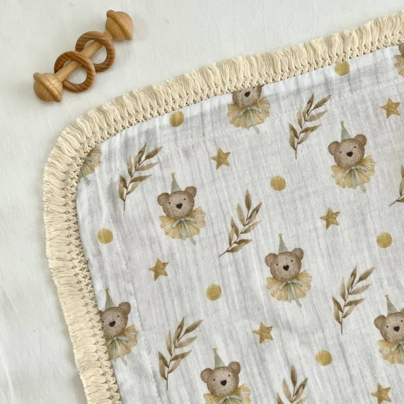 Плед Msonya З бахромою бежевий 80х100 +/2см весна, літо 8783730