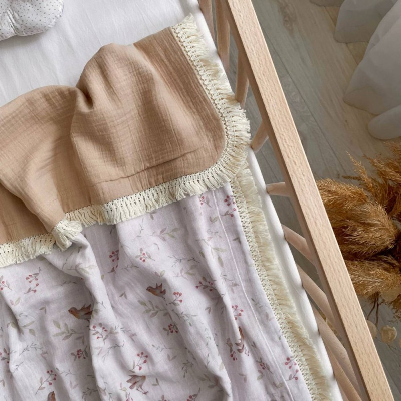 Плед Msonya З бахромою бежевий 80х100 +/2см 8783762