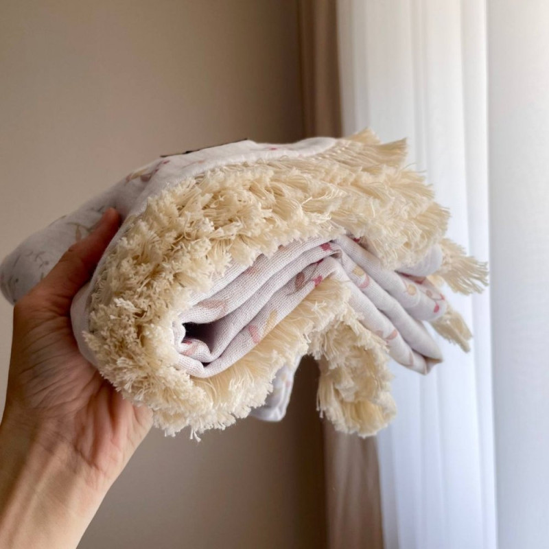 Плед Msonya З бахромою бежевий 80х100 +/2см 8783762