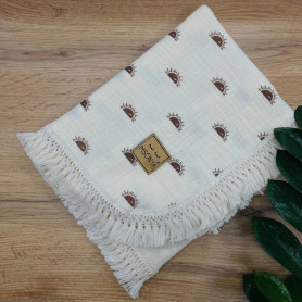 Плед Msonya З бахромою бежевий 80х100 +/2см 8783816