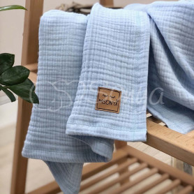 Плед Msonya муслін жатка без бахроми блакитний