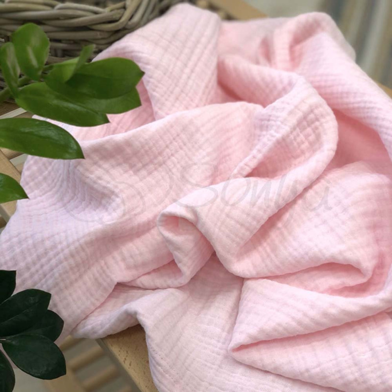 Плед Msonya муслін жатка без бахроми рожевий