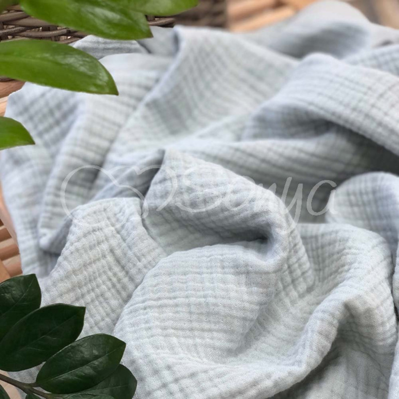 Плед Msonya муслін жатка без бахроми сірий