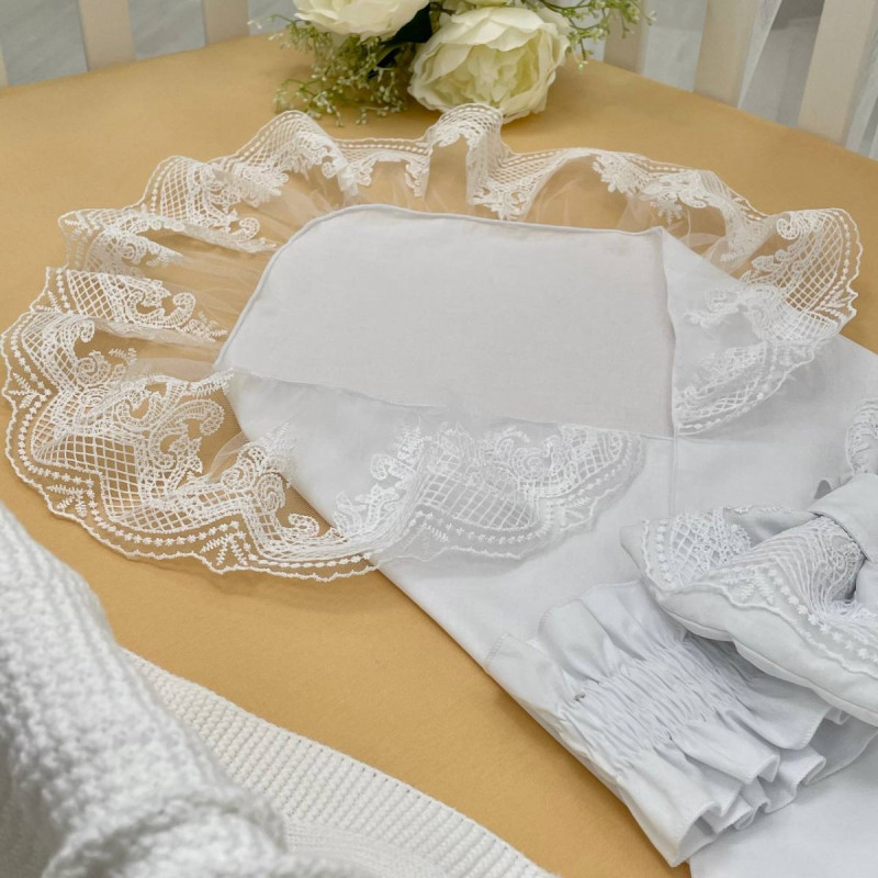 Конверт Msonya Пелюшка-вкладиш з мереживом біла