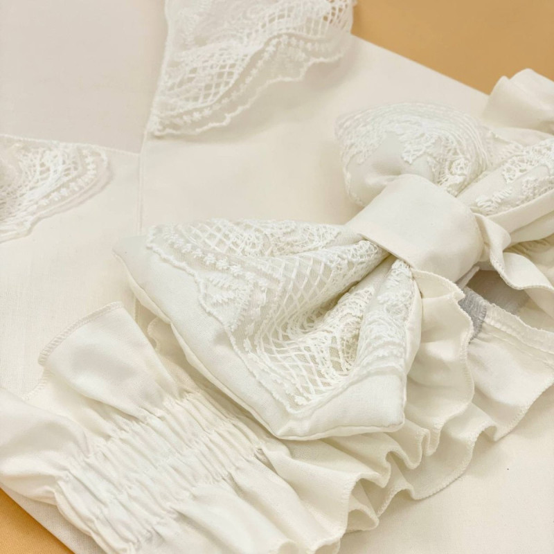 Конверт Msonya Пелюшка-вкладиш з мереживом молочна