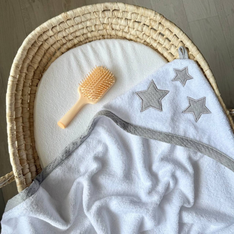 Рушник Msonya куточок махра окантовка вафля сірий