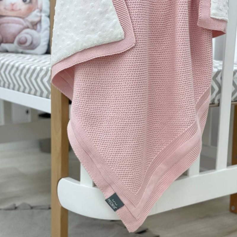 Плед Msonya Бавовняний на підкладці Wellsoft Рогожка 80х100 см персик